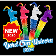 Yard Cups, Slush Cup UNICORN 500ml 16.9oz, Box 112, pcs MIX Colours,Twisted,HT 16