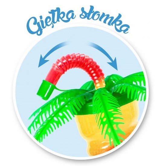 PALM TREE Twist Slush yard cup 12oz (350ml) HT31 x 80 cups with lid and straw