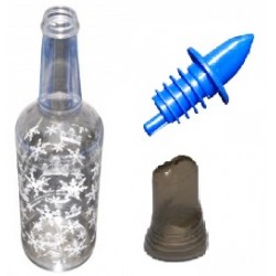 32oz plastic serving bottle with pourer and dust cap 