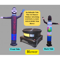 3m Inflatable Tube Man Air Dancers Outdoor Advertising CANDYFLOSS SOLD HERE With Blower