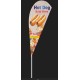 Hotdog Beach Flag, FLAG 70x170cm,pole size 2.8 meters P shape