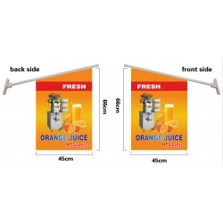 ORANGE JUICE WALL FLAG, Flag size: 45x66cm,Pole size: Around 70cm ,JL-HTW10