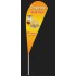 Popcorn Beach Flag, FLAG 70x170cm,pole size 2.8 meters P shape