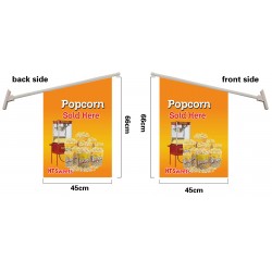 POPCORN WALL FLAG  Flag size: 45x66cm Pole size: Around 70cm ,JL-HTW09