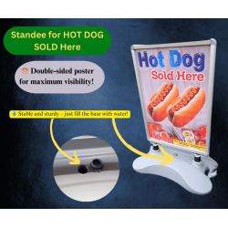 A1 Water Base Pavement Sign Silver HOT DOG SOLD HERE