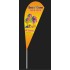 Snow Cone Here Beach Flag, FLAG 70x170cm,pole size 2.8 meters P shape