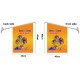 SNOW CONE WALL FLAG  Flag size: 45x66cm,Pole size: Around 70cm,JL-HTW03