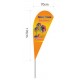 Snow Cone Here Beach Flag, FLAG 70x170cm,pole size 2.8 meters P shape