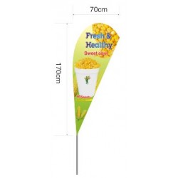 Sweet Corn Beach Flag, FLAG 70x170cm,pole size 2.8 meters P shape