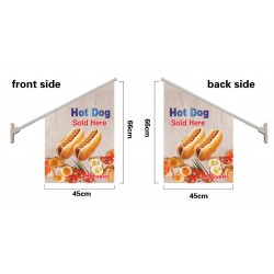 HOT DOG WALL FLAG, FLAG 745x66cm,Pole size: Around 70cm,JL-HTW04