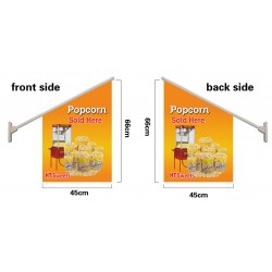 POPCORN WALL FLAG  Flag size: 45x66cm Pole size: Around 70cm ,JL-HTW09