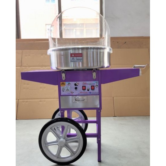 SUMTASA PREMIUM Candyfloss machine with cart and bowl cover