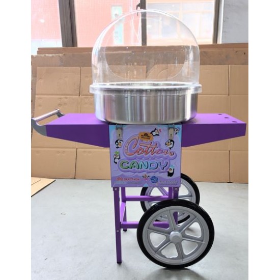 SUMTASA PREMIUM Candyfloss machine with cart and bowl cover