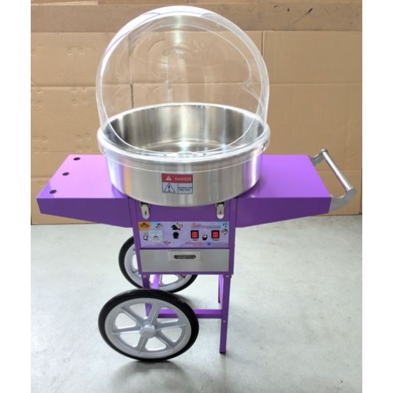 SUMTASA PREMIUM Candyfloss machine with cart and bowl cover
