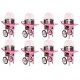 SUMTASA Candyfloss machine with cart and bowl cover QTY 8