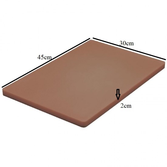 Extra Thick Professional Catering Chopping Board 12x18 / 30x45cmx2cm,(1xChopping Board Brown only)