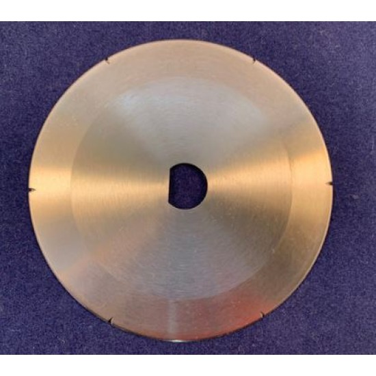 440 Kebab Circular Slicers – 80x12x1mm with Single Bevel to Sharpener, D-Bore Type, Serrated with 6x V-Edge Notches