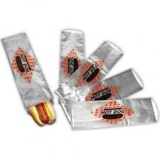 Hot Dog Foil Bag Foot Long (250 bags) part , 8056sc
