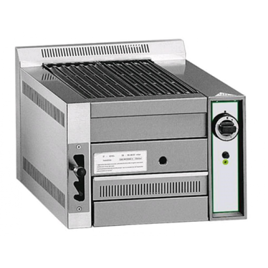 LAVA ROCK CHARGRILL B - Equipped for METHANE - Mod. B 50 - Polished opaque cast iron grill - Power 8,5 kW - Power supply METHANE-LPG - Dim. Cm L 49 x D 70 x 38h