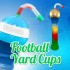 FOOTBALL Twist Slush yard cup 17oz (500ml) HT4 x 126 cups with lid and straw