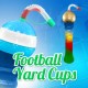 FOOTBALL Twist Slush yard cup 17oz (500ml) HT4 x 126 cups with lid and straw