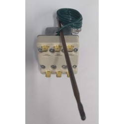 PIZZA GROUP,THREE-PHASE THERMOSTAT 580°C,3444399, with manual reset covered capillary length 1200 mm - 10A 400V bulb ø 4x165 mm
