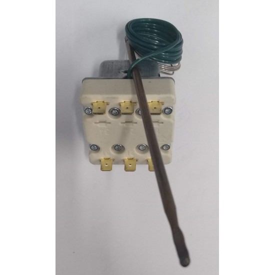 PIZZA GROUP,THREE-PHASE THERMOSTAT 580°C,3444399, with manual reset covered capillary length 1200 mm - 10A 400V bulb ø 4x165 mm
