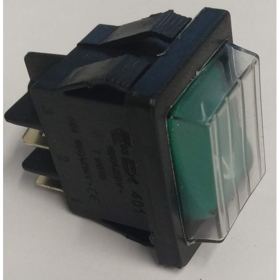 PIZZA GROUP,BIPOLAR SWITCH GREEN 16A 250V,3319464,5320020