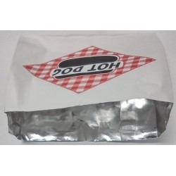 Hot Dog Foil/Paper Bag Side Open 1X1000pcs, Part HT0121
