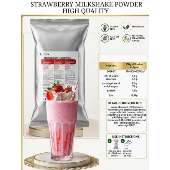STRAWBERRY MILKSHAKE POWDER EESA