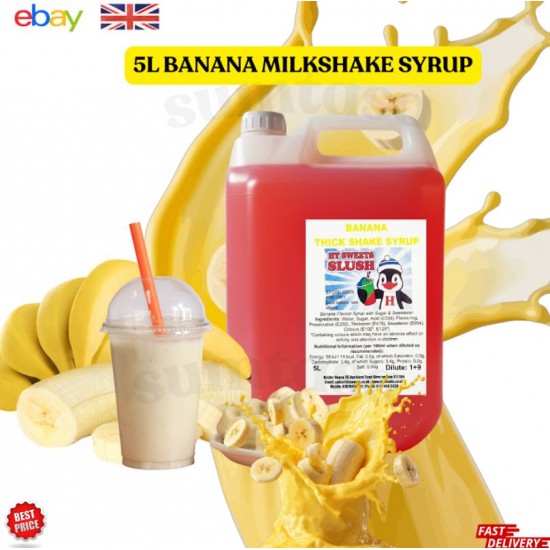 Banana thick shake syrup  (GLUTEN FREE)