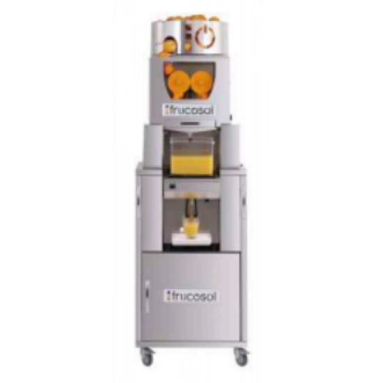 AUTOMATIC REFRIGERATED STAINLESS STEEL CITRUS FRUIT JUICER - Mod. FREEZER - REFRIGERATED CONTAINER +1/+8°C - CAPACITY: 20/25 juiced per minute - FRUIT VOLUME max Ø mm 85