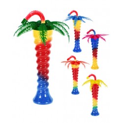 PALM TREE Twist Slush yard cup 17oz (500ml) HT5 x 140 cups with lid and straw
