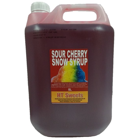 Sour Cherry Snow cone syrup, 1x5 Litre