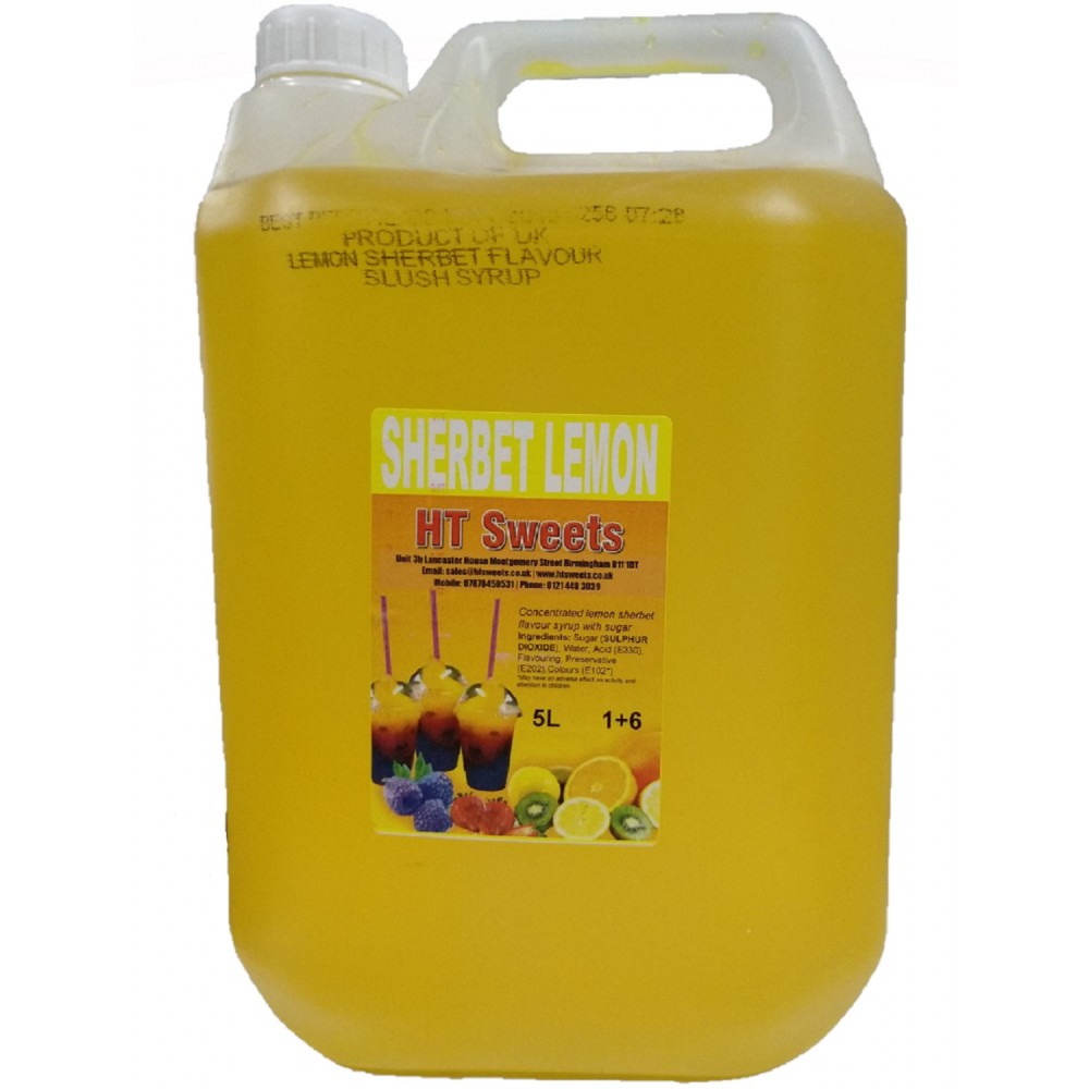 Sherbert lemon Slush Syrup 1x5 Litre (yellow)