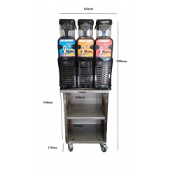 SUMTASA Express Slush drinks machine 3x10ltr, (FAST FREEZE) + Table SUMTASA Express Slush drinks machine 3x10ltr, (FAST FREEZE) + Table