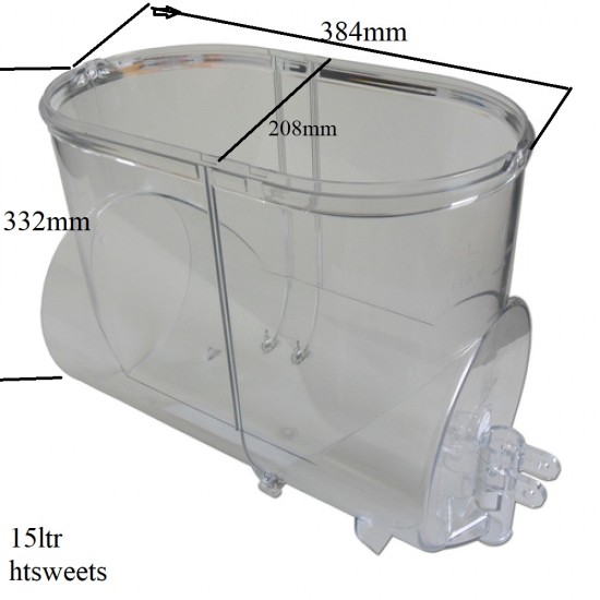Container for UGOLINI/BRAS ,GIANT / ATLASL slush machine, 15L bowl . 22800-17403