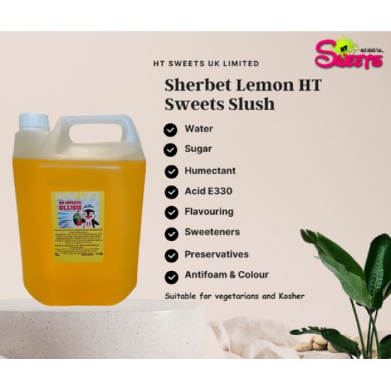 Sherbert lemon Slush Syrup 1x5 Litre (yellow) 