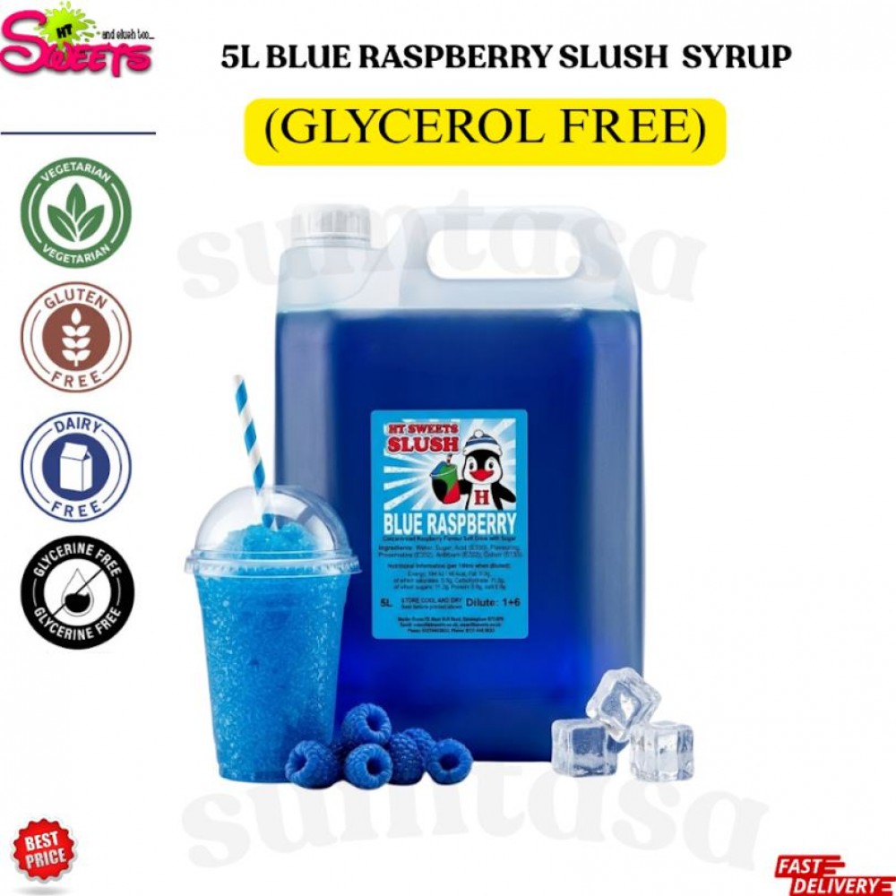 Blue Raspberry Slush Syrup 1x5 Litre