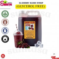 Cherry Slush syrup 1x5 Litre ,NO GLYERINE / GLYCEROL