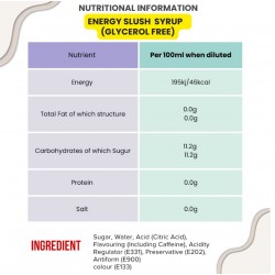 Energy Slush syrup 1x5 Litre ,NO-GLYERINE-GLYCEROL