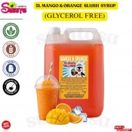 Mango Orange Slush Syrup,  1x5 Litre NO GLYERINE / GLYCEROL