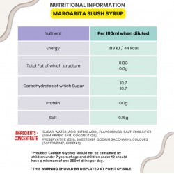 Margarita Cocktail Slush Syrup, 1x5 Litre 