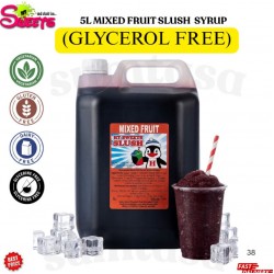 Mixed Fruit Slush Syrup, 1x5 Litre ,NO GLYERINE / GLYCEROL