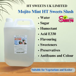 Mojito Mint CLEAR Slush Syrup, 1x5 Litre 