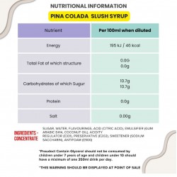 Pina Colada Slush Syrup Cocktail, 1x5 Litre 