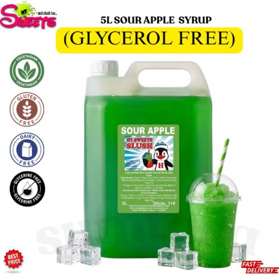 Sour Apple Slush Syrup, 1x5 Litre