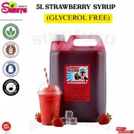 Strawberry Slush Syrup, 1x5 Litre NO GLYERINE / GLYCEROL