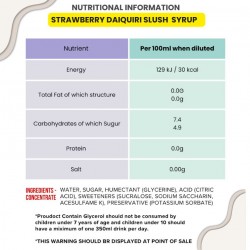 Strawberry Diaquiri Slush Syrup Cocktail, 1x5 Litre 