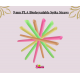 PLA Plastic Biodegradable NEON COLOR STRAIGHT Mixed  Straws With a Sharp End 9mm x 200mm 